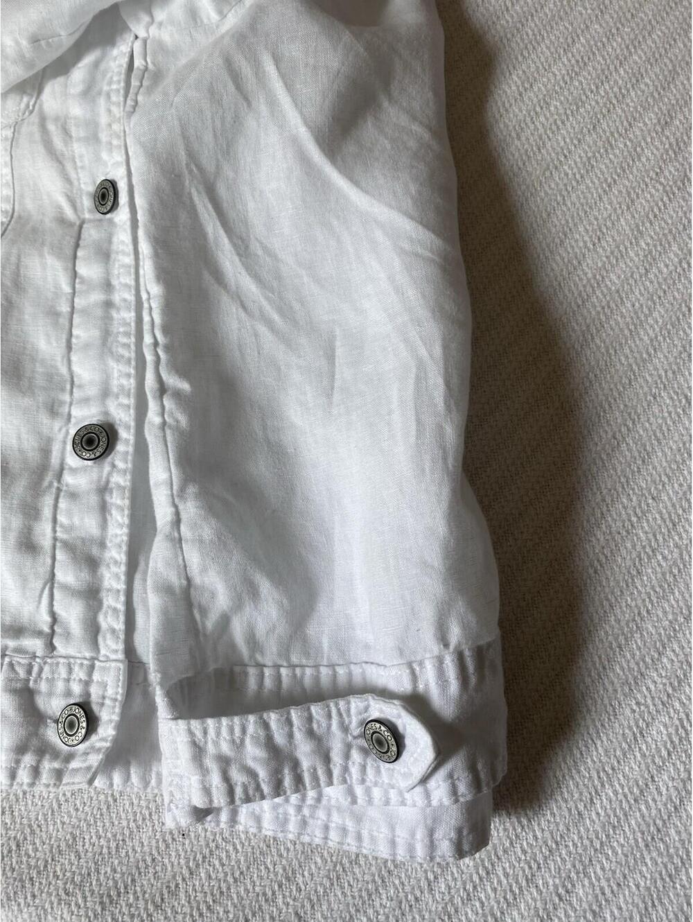 100% Linen Cover 3X White Beach Resort Coat Travel Wear - Picture 7 of 9